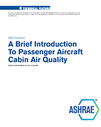 A Brief Introduction To Passenger Aircraft Cabin Air Quality